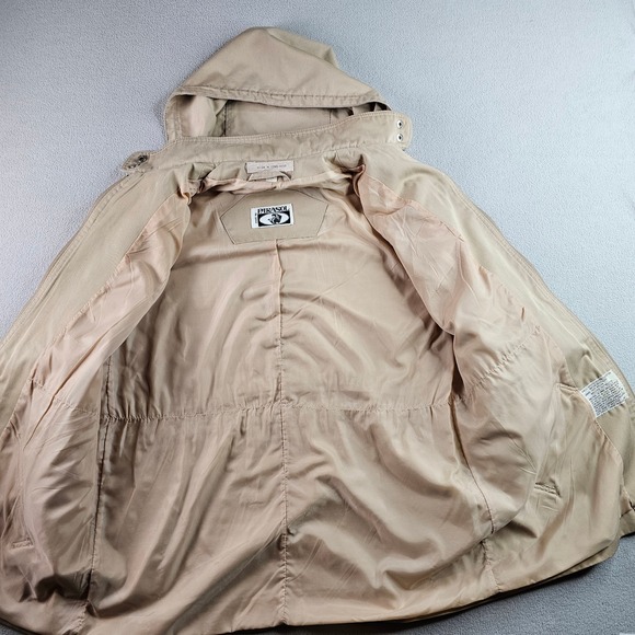 Women's Beige Hooded Jacket Lightweight Casual Outdoor Zip Up Coat - Picture 3 of 13